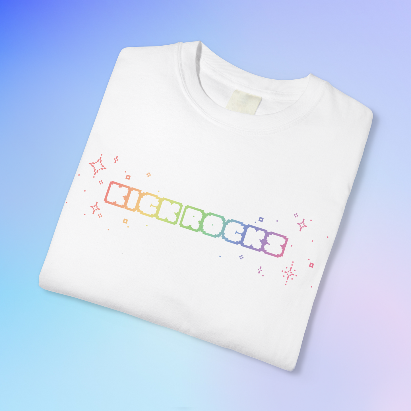'KICK ROCKS' Unisex S/S T-shirt - White & Rainbow