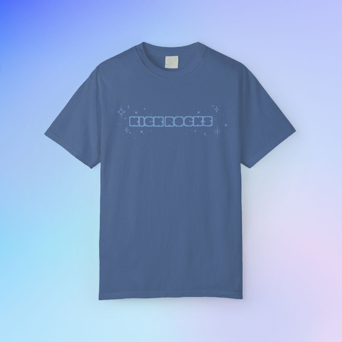 'KICK ROCKS' Unisex S/S T-shirt - Ash Navy